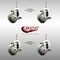 Service Caster 3.5 Inch 316SS Thermoplastic Rubber 12mm Threaded Stem Caster Set Brake SCC SCC-SS316TS20S3514-TPRB-TLB-M1215-4 - alternate 4